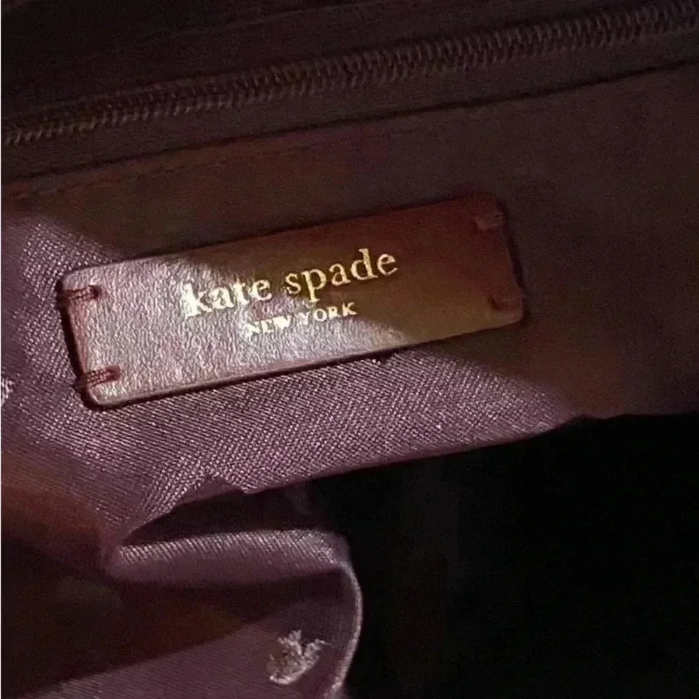 Kate spade plum leather satchel handbag